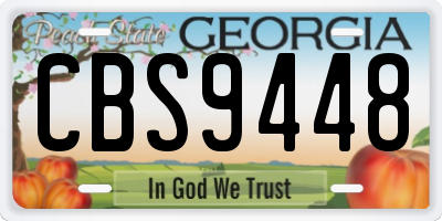 GA license plate CBS9448