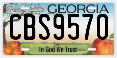 GA license plate CBS9570