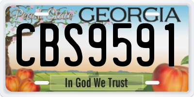 GA license plate CBS9591