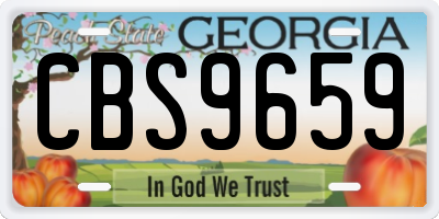 GA license plate CBS9659