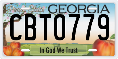 GA license plate CBT0779