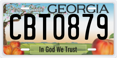 GA license plate CBT0879