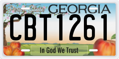 GA license plate CBT1261