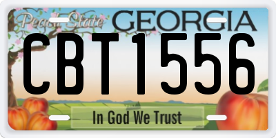 GA license plate CBT1556