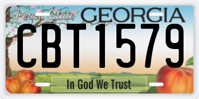 GA license plate CBT1579