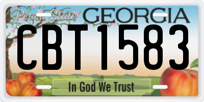 GA license plate CBT1583