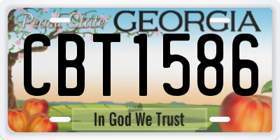 GA license plate CBT1586