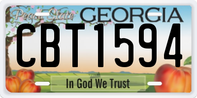 GA license plate CBT1594