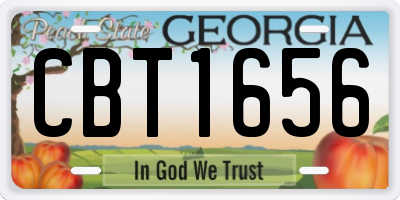 GA license plate CBT1656