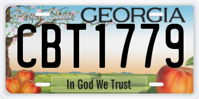 GA license plate CBT1779