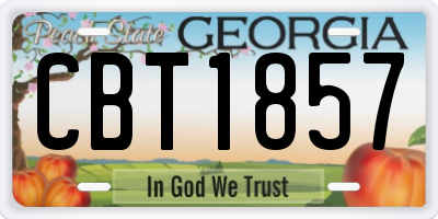 GA license plate CBT1857