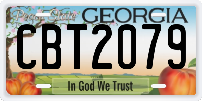 GA license plate CBT2079