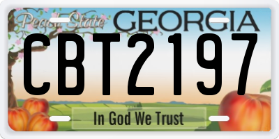 GA license plate CBT2197
