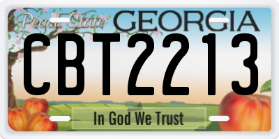 GA license plate CBT2213