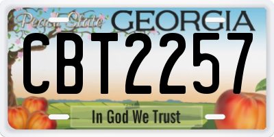 GA license plate CBT2257