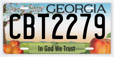 GA license plate CBT2279