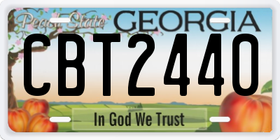 GA license plate CBT2440