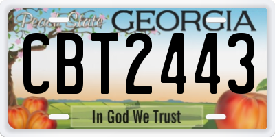 GA license plate CBT2443