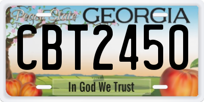GA license plate CBT2450