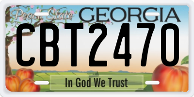 GA license plate CBT2470