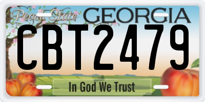 GA license plate CBT2479