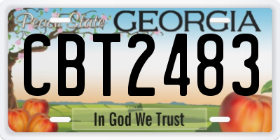 GA license plate CBT2483