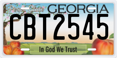 GA license plate CBT2545