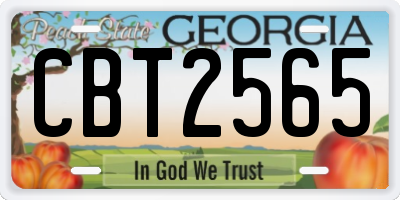 GA license plate CBT2565