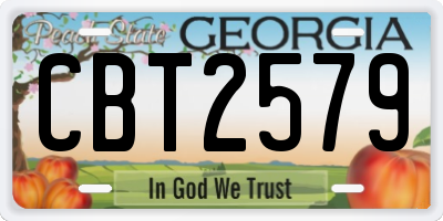 GA license plate CBT2579