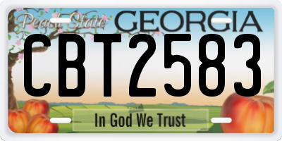 GA license plate CBT2583