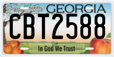 GA license plate CBT2588