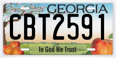 GA license plate CBT2591