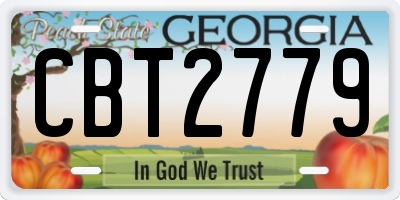 GA license plate CBT2779
