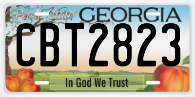 GA license plate CBT2823