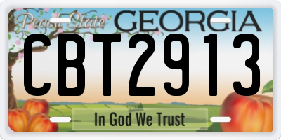 GA license plate CBT2913