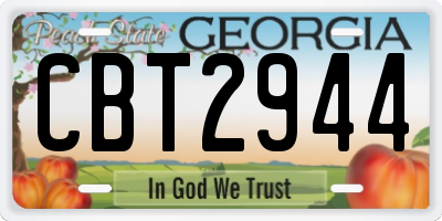 GA license plate CBT2944