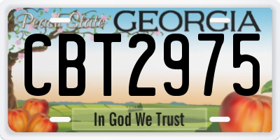 GA license plate CBT2975