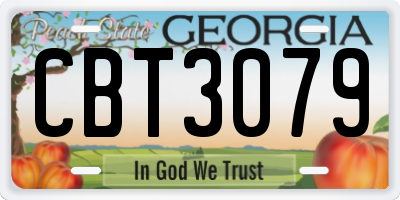 GA license plate CBT3079