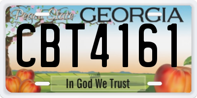 GA license plate CBT4161