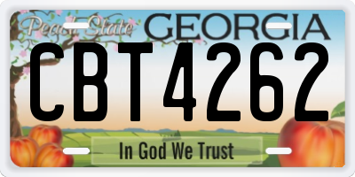 GA license plate CBT4262