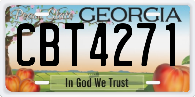 GA license plate CBT4271