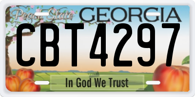 GA license plate CBT4297
