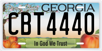 GA license plate CBT4440