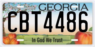 GA license plate CBT4486