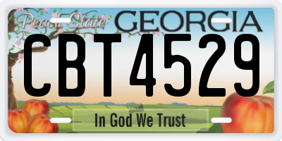 GA license plate CBT4529
