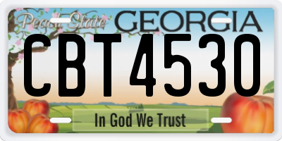 GA license plate CBT4530