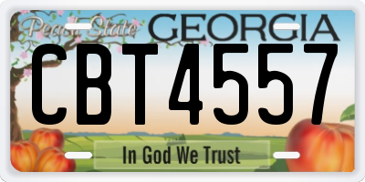 GA license plate CBT4557