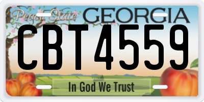 GA license plate CBT4559