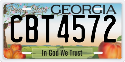 GA license plate CBT4572