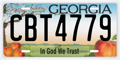 GA license plate CBT4779